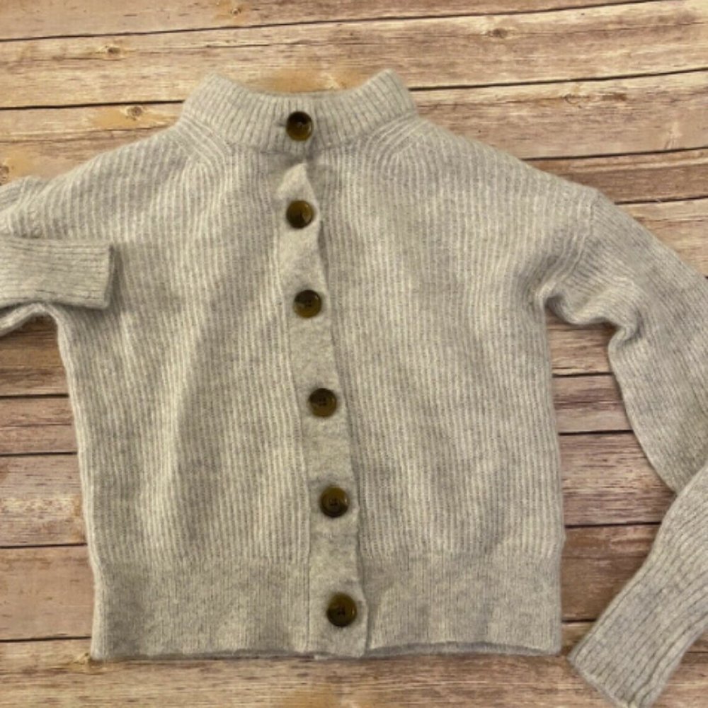 Everlane Wool & Alpaca Button Down Sweater Beige Spring Fall Winter